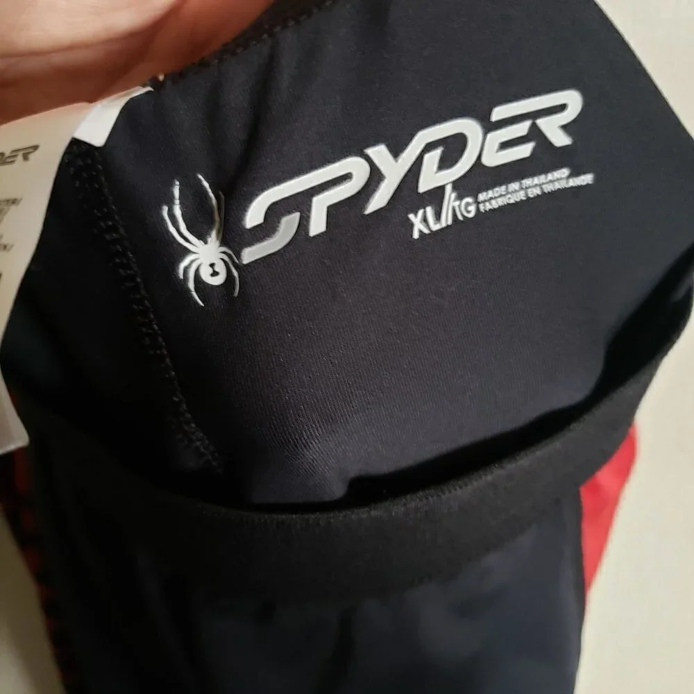 Spyder Baselayer Pants High Rise Stretch Elastic Waist Black Red Size Women's XL